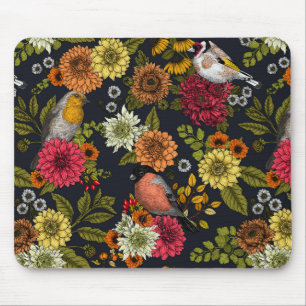 Tapis De Souris Jardin d'oiseaux et de fleurs 2