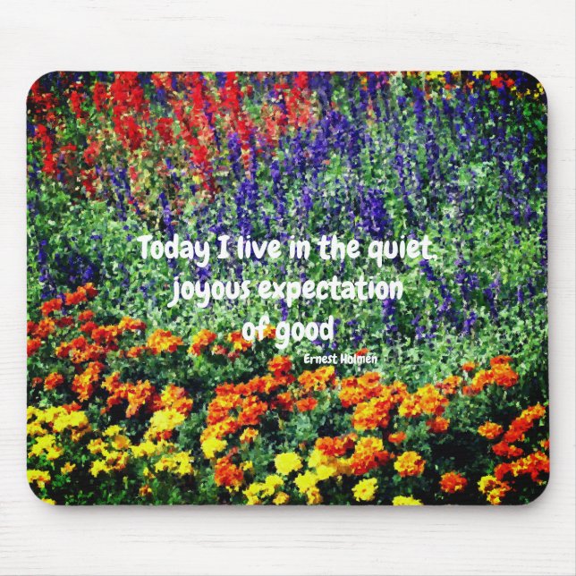 Tapis De Souris Jardin Fleur Inspirational Bonne Citation (Devant)
