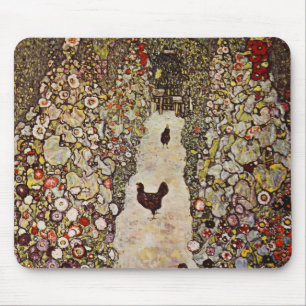 Tapis De Souris Jardin Klimt Avec Panier De Souris De Coqs