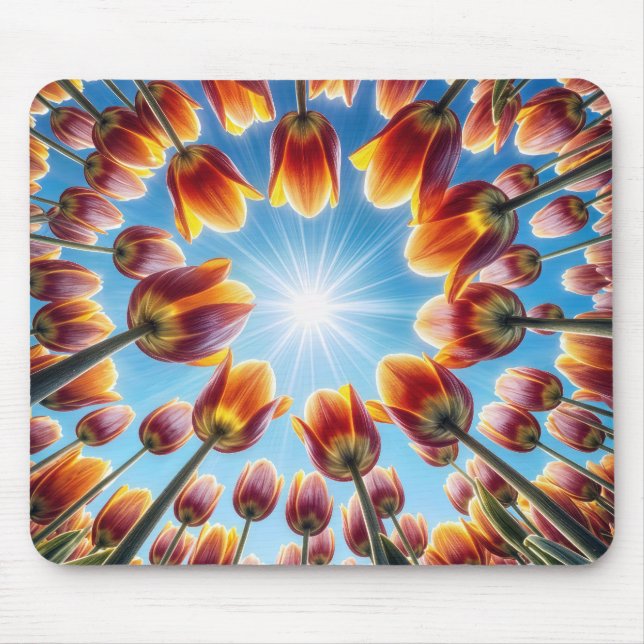 Tapis De Souris Jardin Néerlandais Tulip À Sunshine (Devant)