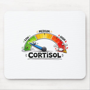 Tapis De Souris Jauge de niveau de cortisol bas drôle pour soulage