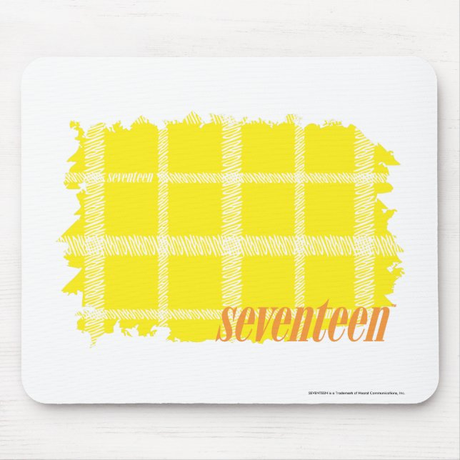 Tapis De Souris Jaune 3 de plaid (Devant)