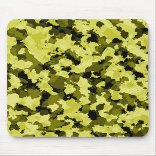 Tapis de souris jaune de camouflage
