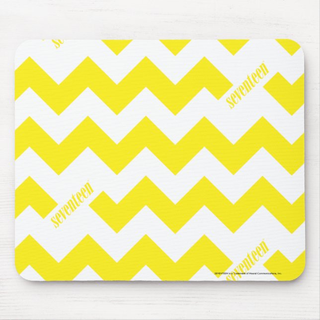 Tapis De Souris Jaune de zigzag (Devant)