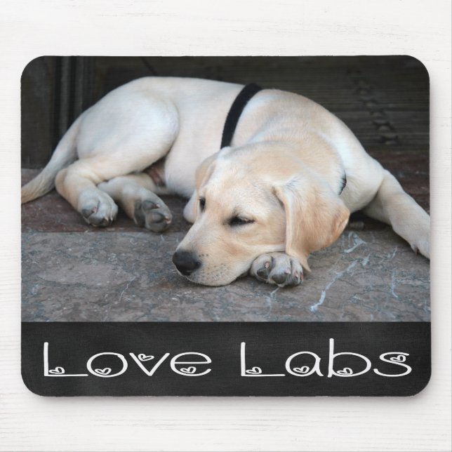 Tapis De Souris Jaune du Labrador Retriever Chalkboard Mousepad (Devant)