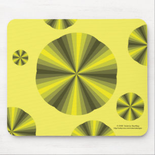 Tapis de souris jaune illusion d'optique