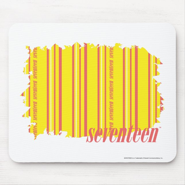 Tapis De Souris Jaune mince 2 de rayures (Devant)