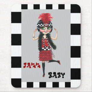 Tapis De Souris Jazz Baby Roaring '20s Flapper Mousepad