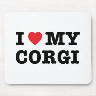 Tapis De Souris Je Coeur Mon Corgi Mousepad
