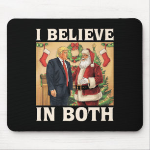 Tapis De Souris Je Crois En Trump Et En Père Noël Funny Pro Trump