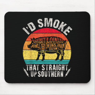 Tapis De Souris Je fumerais ce rétro Bbq T Viande Fumeur G Grill P