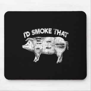 Tapis De Souris Je fumerais cette drôle de barbecue fumeuse Vintag