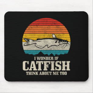 Tapis De Souris Je me demande si les poissons-chats pensent à moi