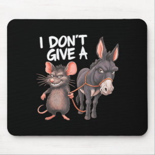 Tapis De Souris Je Me Fiche Complètement D'un Âne Souris Rat Drôle