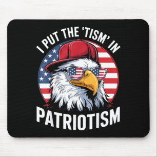 Tapis De Souris Je Mets Le Tisme Dans Aigle Patriotique Athlétique