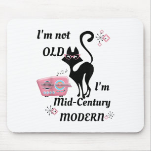 Tapis De Souris Je Ne Suis Pas Vieux Im Mi-Siècle Moderne Rétro Ca