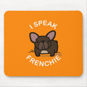 Tapis De Souris Je parle Frenchie - orange