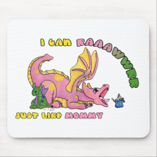 Tapis De Souris Je peux RAWR, juste comme la fille mignonne de