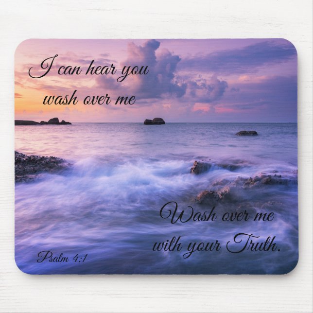 Tapis De Souris Je Peux Vous Entendre Purple Ocean Mouse Pad (Devant)