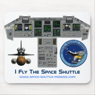 Tapis De Souris Je pilote la navette spatiale, habitacle, Mousepad