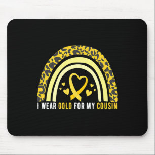 Tapis De Souris Je Porte De L'Or Pour Mon Cousin Children Cancer A