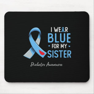 Tapis De Souris Je Porte Du Bleu Pour Ma Soeur Mois De Sensibilisa