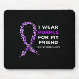 Tapis De Souris Je Porte Du Purple Pour Ami Pancréatique Cancer Aw