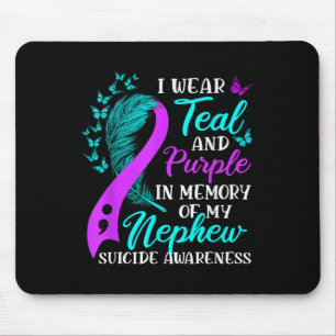 Tapis De Souris Je Porte Du Purple Turquoise En Mémoire De Mon Sui