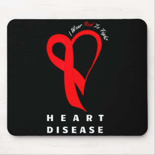Tapis De Souris Je porte du rouge pour lutter contre la sensibilis