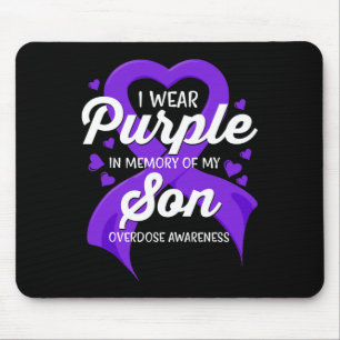 Tapis De Souris Je Porte Du Violet En Mémoire De Mon Fils Surdose