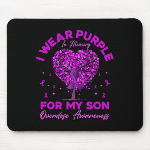 Tapis De Souris Je Porte Du Violet En Mémoire Pour Mon Fils Surdos