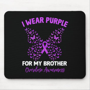 Tapis De Souris Je Porte Du Violet Pour La Sensibilisation De Mon 