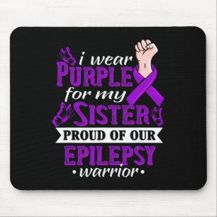 Tapis De Souris Je porte du violet pour ma sœur Guerrière de l'épi