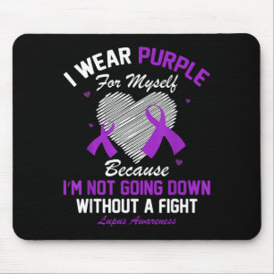 Tapis De Souris Je porte du violet pour moi-même Sensibilisation a