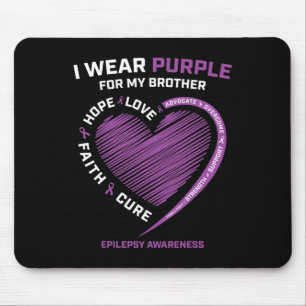 Tapis De Souris Je Porte Du Violet Pour Mon Frère Conscience De L'