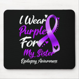 Tapis De Souris Je Porte Du Violet Pour Mon Gif De Sensibilisation