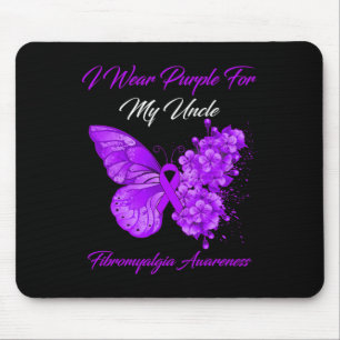 Tapis De Souris Je Porte Du Violet Pour Mon Oncle Fibromyalgie Gue