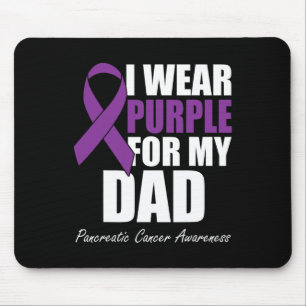 Tapis De Souris Je Porte Du Violet Pour Mon Père Pancréatique Canc