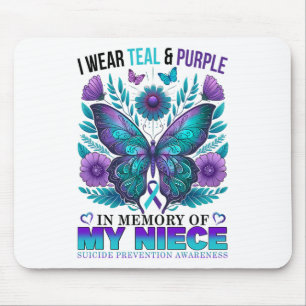 Tapis De Souris Je Porte Le Purple Turquoise En Mémoire De Mon Sui