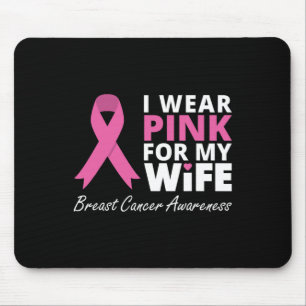 Tapis De Souris Je Porte Le Rose Pour Ma Femme Ribbon Famille Amou