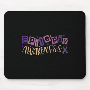 Tapis De Souris Je porte le ruban pourpre pour le mois de sensibil