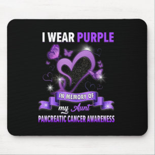 Tapis De Souris Je Porte Le Violet En Mémoire De Ma Tante Pancréat