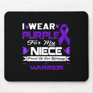 Tapis De Souris Je Porte Le Violet Pour Ma Nièce Fier De Notre Épi