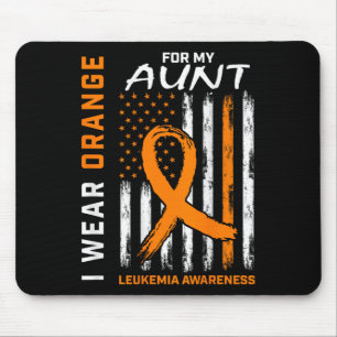 Tapis De Souris Je Porte Orange Pour Ma Tante Leucémie Sensibilisa