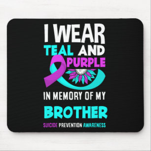 Tapis De Souris Je Porte Turquoise Et Violet Pour Mon Frère Suicid