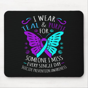 Tapis De Souris Je Porte Turquoise Et Violet Pour Quelqu'Un Que Je