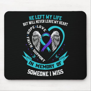 Tapis De Souris Je Porte Turquoise Et Violet Pour Quelqu'Un Qui Me