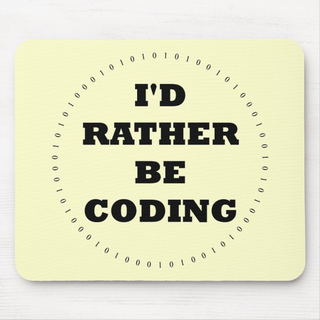 Tapis De Souris Je préfère coder Mousepad (Devant)