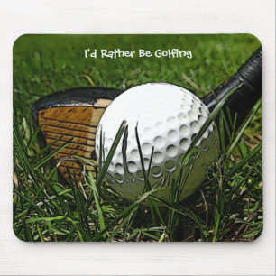 Tapis De Souris Je Préférerais Faire Du Golf Mousepad