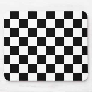 Tapis De Souris Je saigne emballant la coutume Checkered blanche